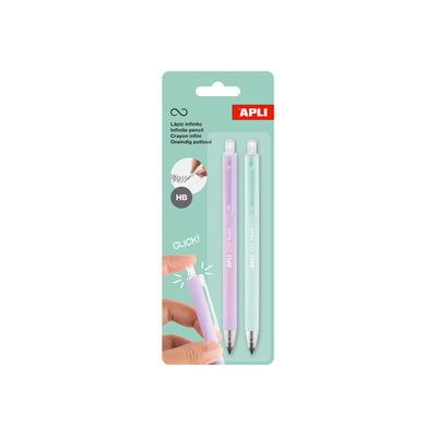 8410782200659-APLI - Crayon - HB - rétractable (pack de 2)-P_405243337_2-0