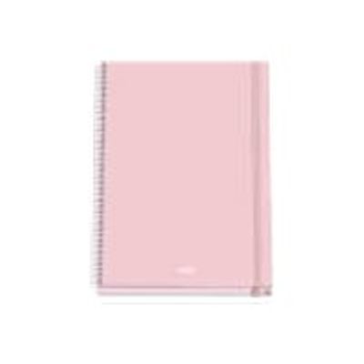 8421938519297-Dohe Serenity - Cahier de notes - reliure à spirale - A5 (162 x 210 mm) - 100 feuilles / 200 pages - petits carreaux - rose - carton -P_405247043_1-0