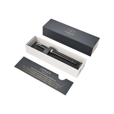 3501179316000-Parker Urban - Stylo plume noir mat CT - pointe moyenne-Angle gauche-4