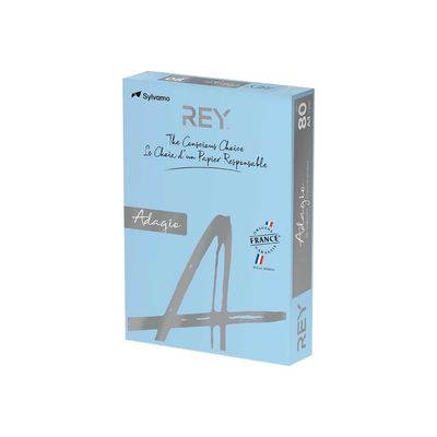 8421938302059-Rey Adagio - Papier couleur - A4 (210 x 297 mm) - 80 g/m² - Ramette de 500 feuilles - bleu -Angle droit-0