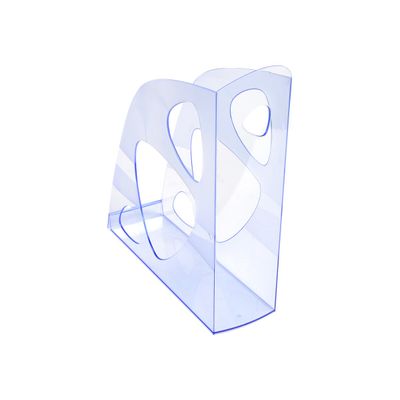 9002493019942-Exacompta Ecomag Linicolor - Porte-revues bleu glacé translucide-Angle gauche-1