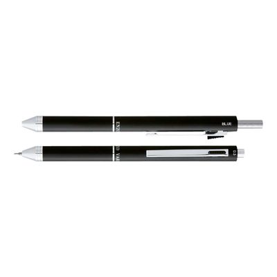3219918653155-Enzo Varini - Stylo à bille 4 en 1 (3 couleurs et porte-mines) noir mat-Avant-0
