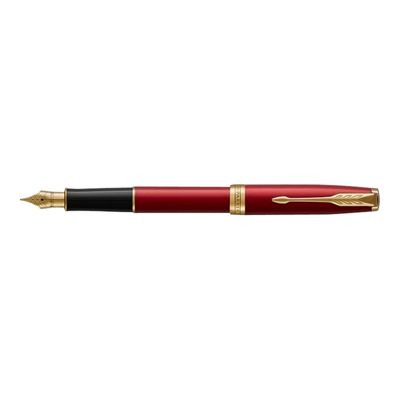 3501179314747-Parker Sonnet - Stylo plume rouge laqué - pointe moyenne-Angle gauche-2
