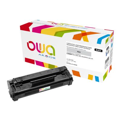 3112539605155-Cartouche laser compatible Canon FX-3 - noir - Owa K11350OW-Angle gauche-0