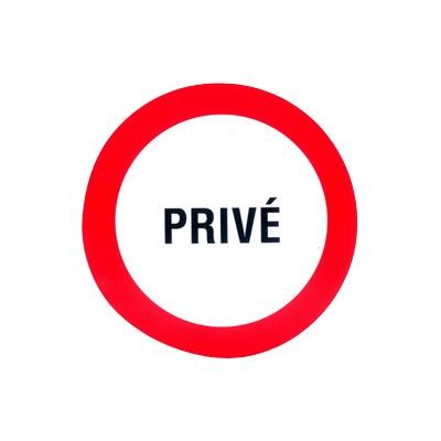 8711234127037-Pickup - Pictogramme rond - Privé - 180 mm-Avant-0