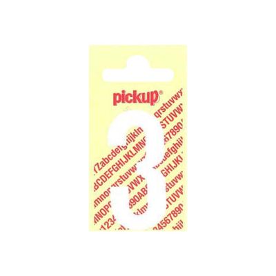 8711234242334-Pickup - Étiquette autocollante - 150 mm - Chiffre 3 - blanc mat-Avant-0