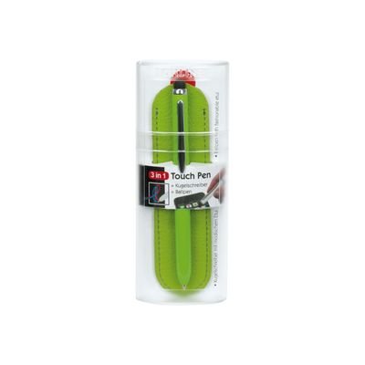 4014421310484-Online Touchpen - Stylo à bille 2 couleurs (bleu et rouge) vert - embout tactile-Avant-1