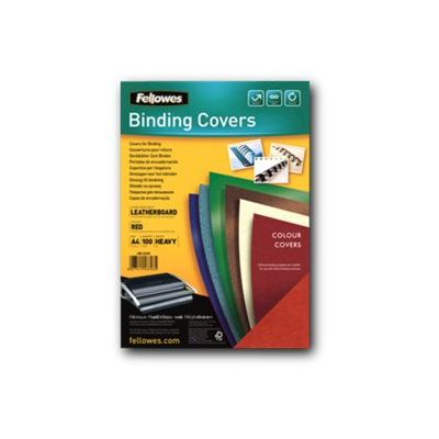 077511537035-Fellowes - couvertures à reliure A4 (21 x 29,7 cm) - 250 g/m² - rouge-Avant-0