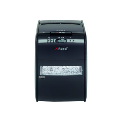 5028252504645-Rexel Auto+ 90X - destructeur de documents coupe croisée - 90 feuilles - Corbeille 20 litres-Avant-1