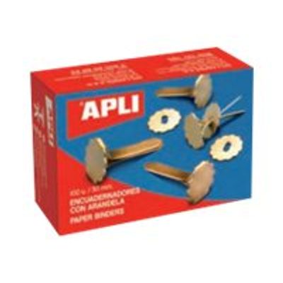 8410782122876-APLI - Attaches parisiennes - arrondi - tête de 40 mm de diamètre - métal - plaqué laiton-P_504103_1-0