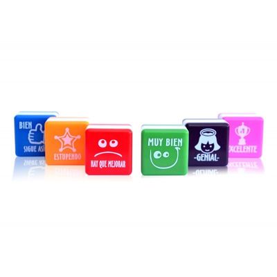 8435258006108-Office Box Spanish Teacher - Tampon - pré-encré - rouge, bleu, vert, orange, rose, pourpre - texte fixe, fenêtre d'ima-P_504168_2-0