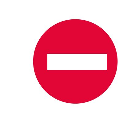8435080905013-Rotulauto - Signe - entrée interdite - arrondi - 100 mm (diamètre) - autocollant - aluminium - rouge--0