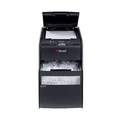 5028252504645-Rexel Auto+ 90X - destructeur de documents coupe croisée - 90 feuilles - Corbeille 20 litres--6
