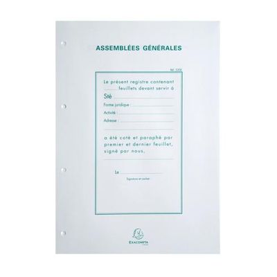 3130630054191-Exacompta - Recharge de 100 feuilles A4 pour registre de délibération de conseil d'administration--0