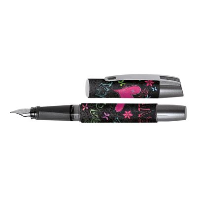 4014421611819-Online Campus - Stylo plume pour gauchers - Be happy-Angle gauche-1