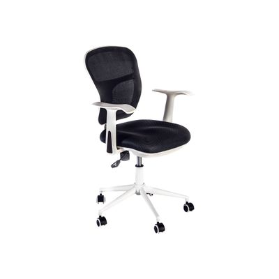 3760185025065-Fauteuil de bureau - PHOENIX - Accoudoirs fixes blancs - Blanc-Angle gauche-0