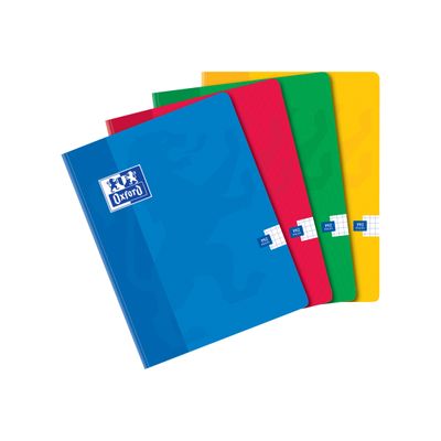3020123872947-Oxford - Cahier broché 17 x 22 cm - 192 pages - petits carreaux (5x5 mm) - disponible dans diffé-Avant-0