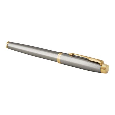 3501179316499-Parker IM - Stylo plume métal brossé - pointe fine-Angle droit-1