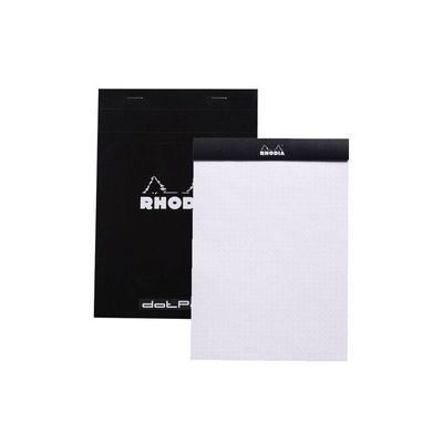 3037920185590-RHODIA N°18 - Tampon à points - agrafé - A4 - 80 feuilles / 160 pages - pointillé - noir -P_607835_2-0