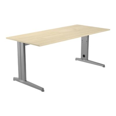 8427951990495-Rocada METAL - Table - rectangulaire - hêtre - gris, RAL 9006 base-P_621806_1-0