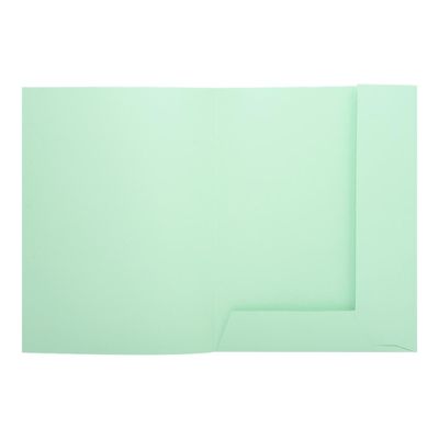 3130633320040-Exacompta Super 210 - 50 Chemises 2 rabats - 210 gr - vert pâle-Avant-1