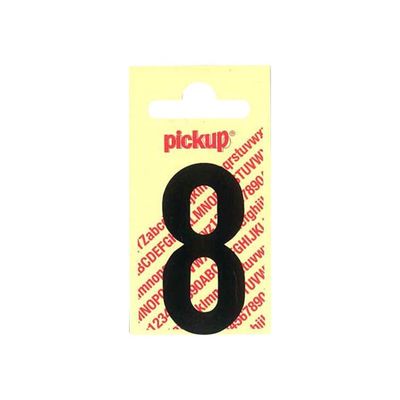 0400002410096-Pickup - Étiquette autocollante - 150 mm - Chiffre 8 - noir mat-Avant-0