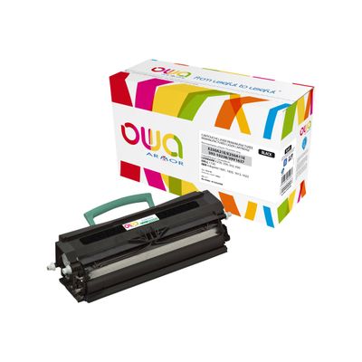 3112539605063-Cartouche laser compatible Lexmark E250A11E - noir - Owa K12354OW-Angle gauche-0