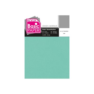 8715119760784-Pickup - Carton de lin - A4 (210 x 297 mm) - 215 g/m² - 10 feuilles - vert jade-Avant-0