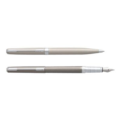 3219918261916-Enzo Varini Archetto Micro Quadrillé - Parure stylo à bille et sylo plume - micro quadril-Angle gauche-1