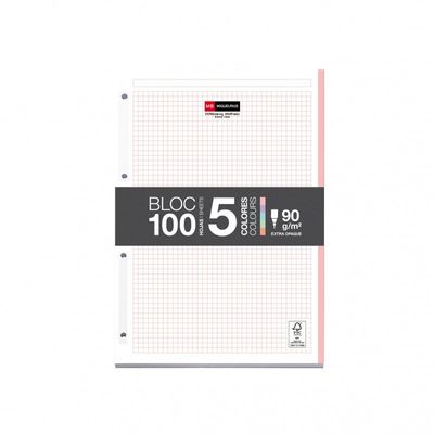 8422593090121-Miquelrius - Recharge - A4 - 100 feuilles / 200 pages - petits carreaux - 4 trous--0