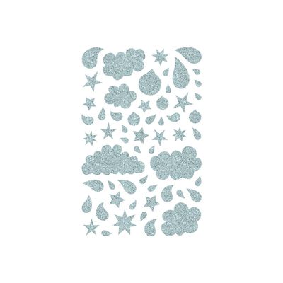 3609510910747-Maildor - 2 feuilles gommettes étoiles - bleu-Avant-1