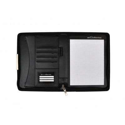 8435258745687-Office Box Dynamic Series A5 - Étui avec fermeture éclair - nylon, imitation cuir - noir--0