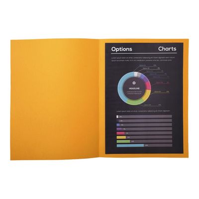 3288582100265-Exacompta Rock"s - 100 Chemises - 210 gr - pour 200 feuilles - orange clair-Avant-1