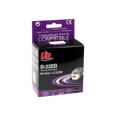 3584770895273-Brother LC22E - compatible UPrint B.22EB - noir - cartouche d'encre-Angle gauche-0