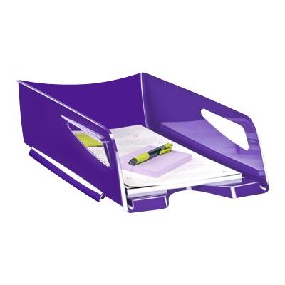3462159004730-CEP Gloss - Corbeille à courrier maxi violet-Angle gauche-0