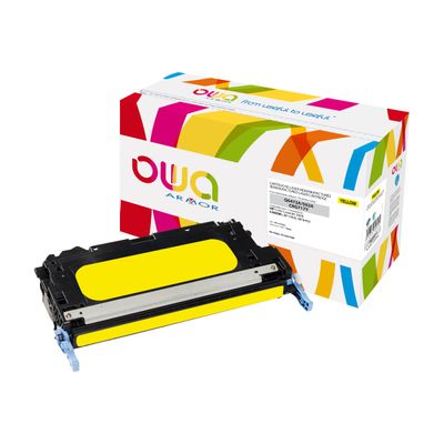 3112539606039-Cartouche laser compatible Canon 717 - jaune - Owa K12257OW-Angle gauche-0