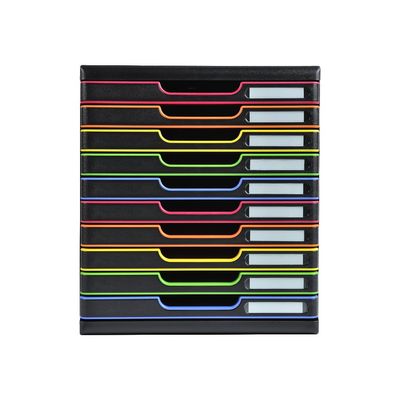 9002493423664-Exacompta Modulo - Module de classement 10 tiroirs - noir/arlequin-Avant-0