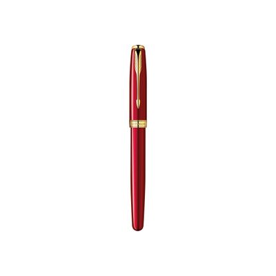 3501179314747-Parker Sonnet - Stylo plume rouge laqué - pointe moyenne-Avant-0