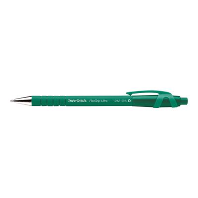 8008285265413-Paper Mate FlexGrip - 12 Stylos à bille - vert - rétractable-Angle gauche-1
