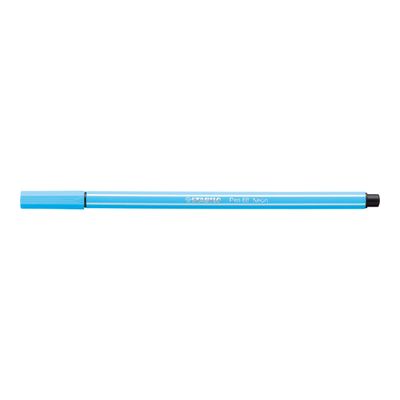 4006381121064-STABILO Pen 68 - Feutre pointe moyenne - bleu fluo-Angle gauche-1