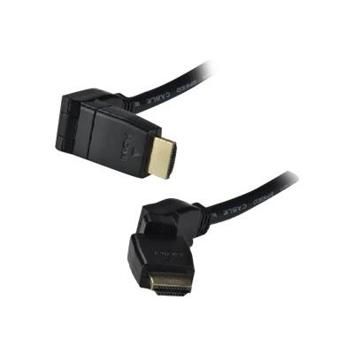 3700224753313-MCL Samar - câble HDMI orientable haute vitesse+LED 3D/4K avec ethernet (M) - 1,8 m-Angle droit-0