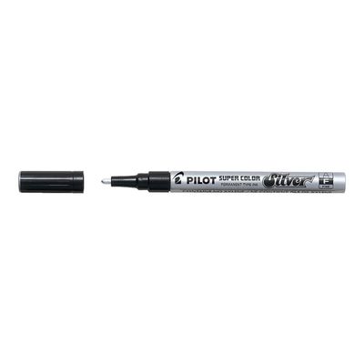 4902505087981-Pilot Super Color - Marqueur permanent - pointe fine - argent-Angle gauche-0