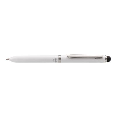 4014421310200-Online Touchpen - Stylo à bille 2 couleurs (bleu et rouge) blanc - embout tactile-Angle gauche-0