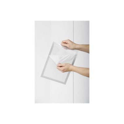 4005546978482-Durable Duraframe Poster Sun - Cadre d'affichage vitrostatique - A3 - argent-Angle droit-2