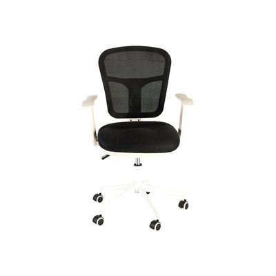 3760185025065-Fauteuil de bureau - PHOENIX - Accoudoirs fixes blancs - Blanc-Avant-1