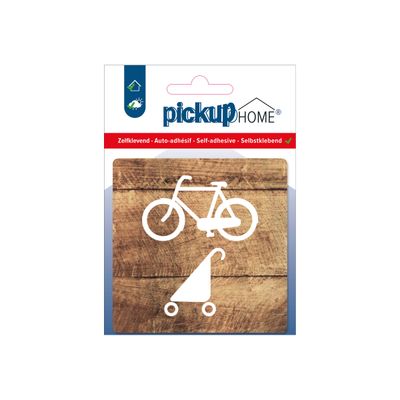 8711234005458-Pickup Home 3D - Plaque Acrylique Local vélos et poussettes - 9 x 9 cm - bois-Avant-0