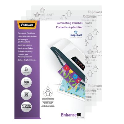 0077511530609-Fellowes - 100 pochettes de plastification A5 (154 x 216 mm) - 80 microns - brillantes -P_79140737_3-1