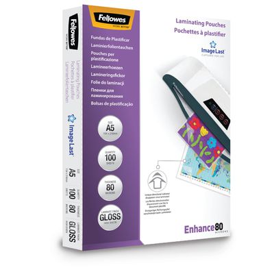 0077511530609-Fellowes - 100 pochettes de plastification A5 (154 x 216 mm) - 80 microns - brillantes -P_79140737_4-2