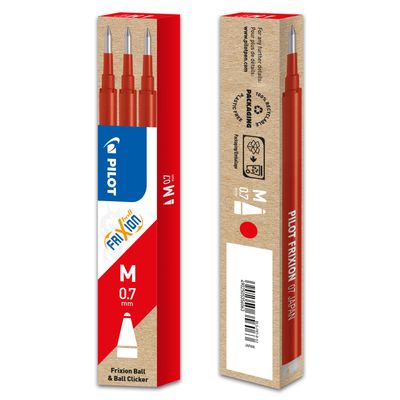 4902505356063-Pilot Frixion Ball - 3 Recharges pour rollers effaçables - 0,7 mm - rouge-P_79145023_2-1