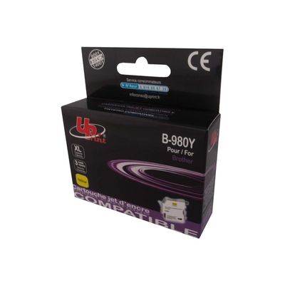 3584770881795-Cartouche compatible Brother LC1100/LC980 - jaune - Uprint-P_79359340_1-0